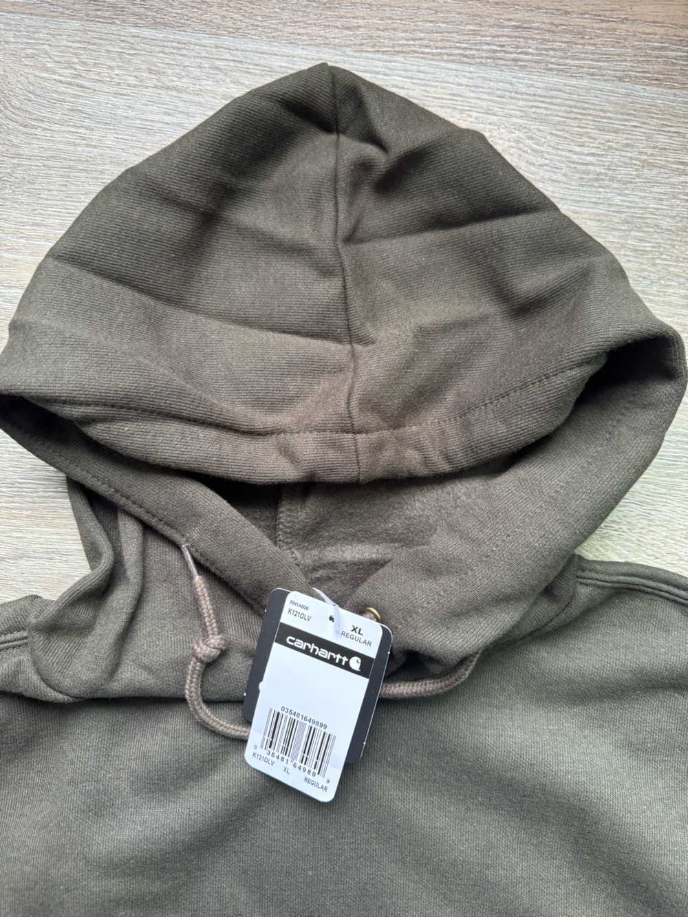 NEW Carhartt Olive Green hoodie with Granite embroidered logo - Picture 2 of 5